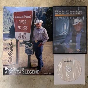 Bob Gimlin “Bigfoot” Legend Memorabilia Signed photo w 2 DVD’s